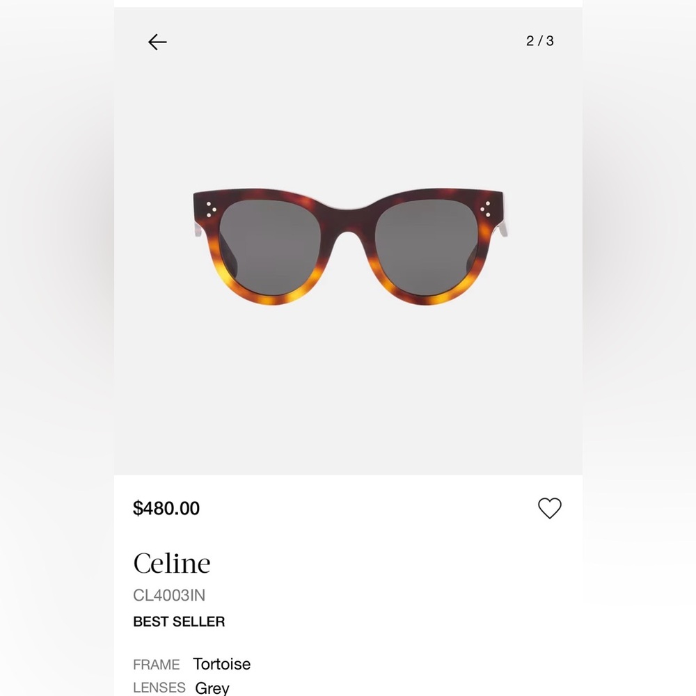 Celine Tortoise Blonde Rectangle Sunglasses with Grey Lenses